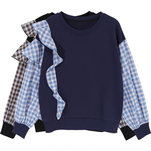 

свитер осень 2020 корейской моды с длинным рукавом футболки женщин кружева топ sweaterlace sweatertop женщин 6719 6rbho, White