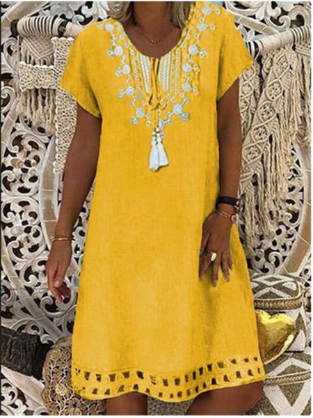 

short new fashion lace sleeve printed v-neck drs for women, Black;gray