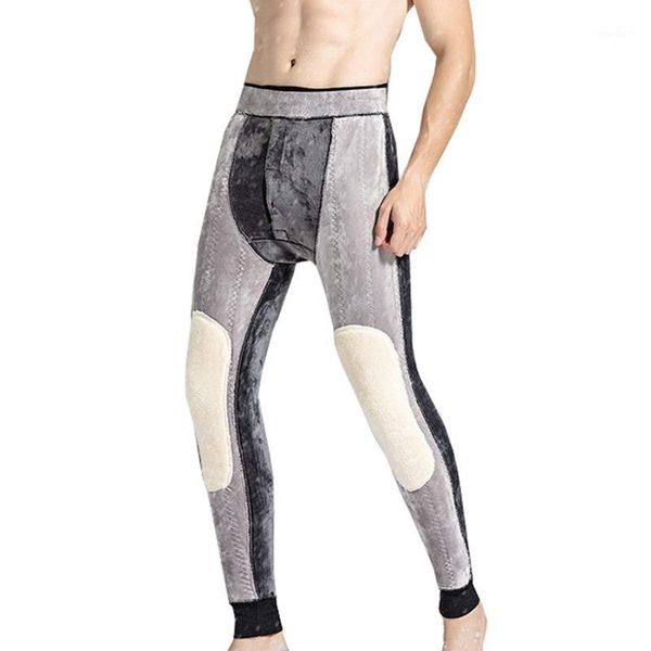 

men's sleepwear below zero 30 degrees super warm merino wool leggings winter thermal underwear skinny fleece tights for men johns pants, Black;brown