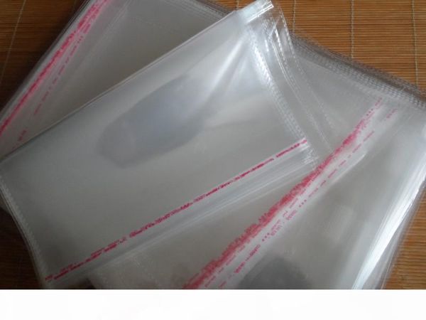 

wholesale 100x 20cm *24cm (+4cm) good quality opp jewelry bag book clothes bag packaging self adhesive seal clear plastic bag transparent, Pink;blue