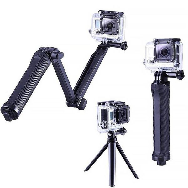 

selfie monopods three 3 way handheld stick monopod folding holder for hero 5 4 2