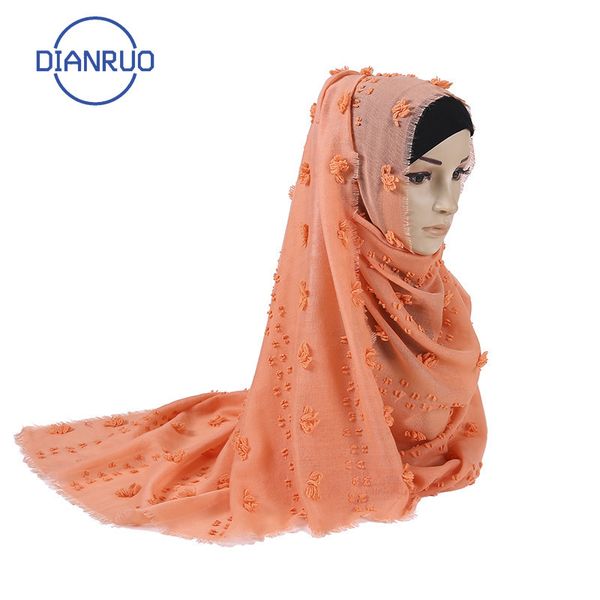 

dianruo высокого качества шарф женщин 3d цветок шаль палантины длинных пашмины foulard платки твердого женский хиджаб палантины q210 y201007, Blue;gray