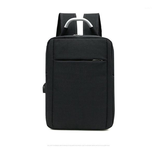 

briefcases anti-theft men women usb charging backpack oxford solid zipper portable lapnotebook travel school bag 1