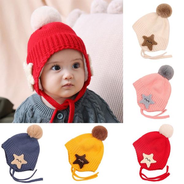 

детские hat winter knit hat дети мультфильм симпатичный малыш крышка плюша earmuffs дети cap смазливая зимние вязать # e20, Yellow