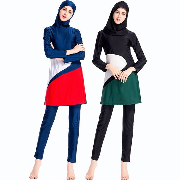 

2021 new mulher rabe praia wear hijab mais plus size cobertura completa modesto muulmano mai islmico para 1tg9, Red