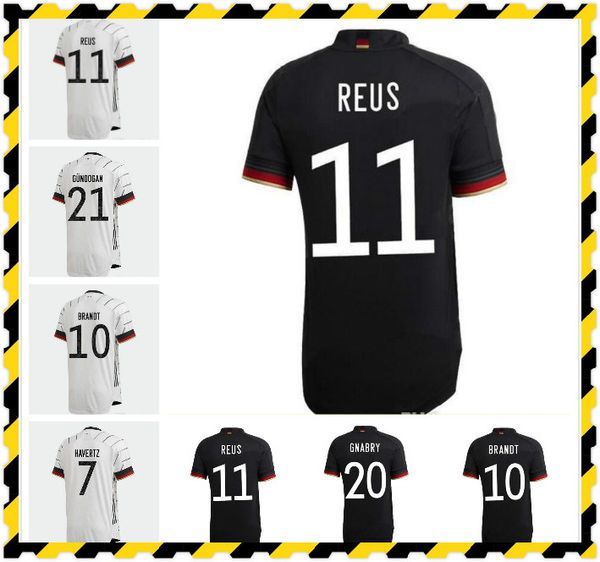

germany 2020 soccer jersey home kit hummels kroos draxler reus muller gotze kimmich gundogan 20 21 football shirt uniforms men kids kit, Black;yellow