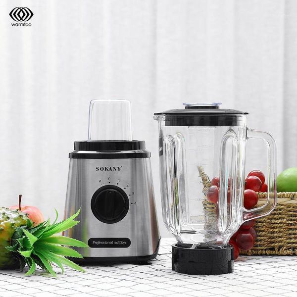 

1.5l electric blender glass&stainless steel for kitchen home fruit vegetables blender portable machine juicer cup with scale1