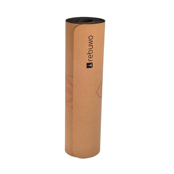 

rebuwo yoga/pilates mat with design 8mm ( pro-cork surface )
