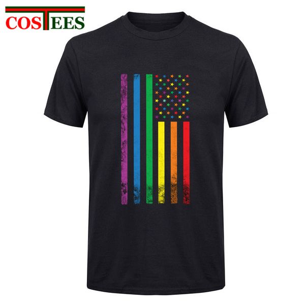 

new arrival simple style rainbow american flag gay lesbian pride usa flag tees ajax sweatshirt hooded sweatshirt hoodie men t shirt