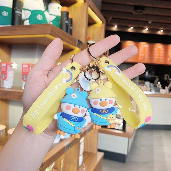 

designer key chain kawaii duckling cartoon cute school bag pendant doll car key chain backpack pendant key chain christmas gift