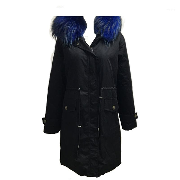 

2020 real raccon fur collar coat men and blouses black winter faux fur jacket with hood1
