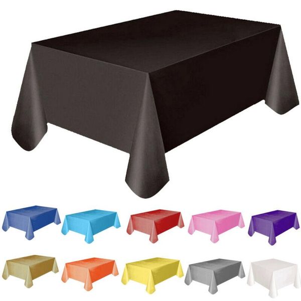 

table cloth pvc disposable tablecloth solid color wedding birthday party cover rectangle desk wipe covers