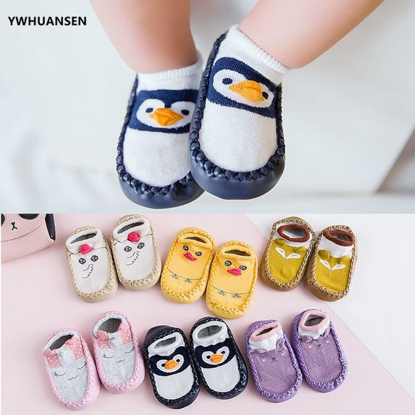 

fashion baby socks with soft rubber soles infant sock newborn spring autumn children floor anti slip socks shoes y201009, Pink;yellow