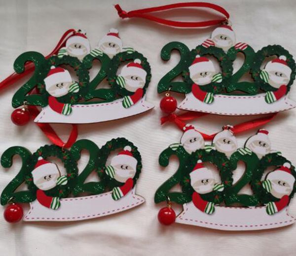 

christmas ornament decorations wooden snowman christmas tree hanging pendant xmas tree santa claus pendent with mask family of 2-5 gga3735