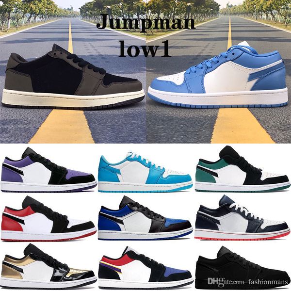 

low 1 1s jumpman basketball shoes og sp travis scotts unc emerald toe hyper royal court purple paris men women sport sneakersfas