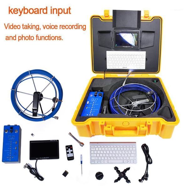 

7inch color tft lcd screen pipe inspection video recorder camera, drain sewer pipeline industrial endoscope support keyboard1