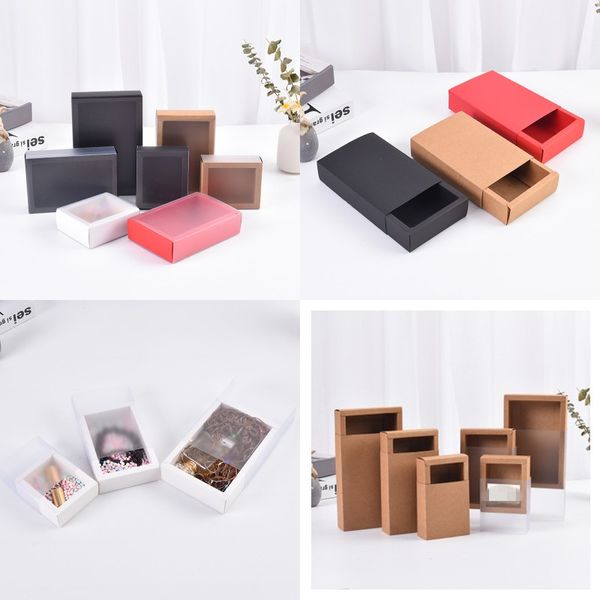

solid multi purpose trinket organizer kraft paper box pvc drawer boxes soap storage containers lipstick earring necklace 1 3sz d2