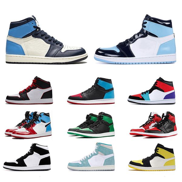 

1 basketball shoes 1s high og unc chicago pine green men women trainers athletics sneakers sports size 36-46