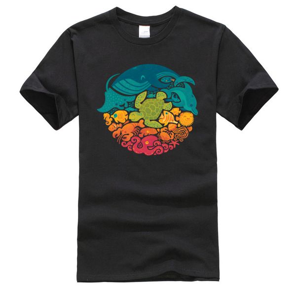 

aquatic rainbow sea life save sea men classic casual & fall 100% cotton customized hoodie designers t shirts sweatshirt