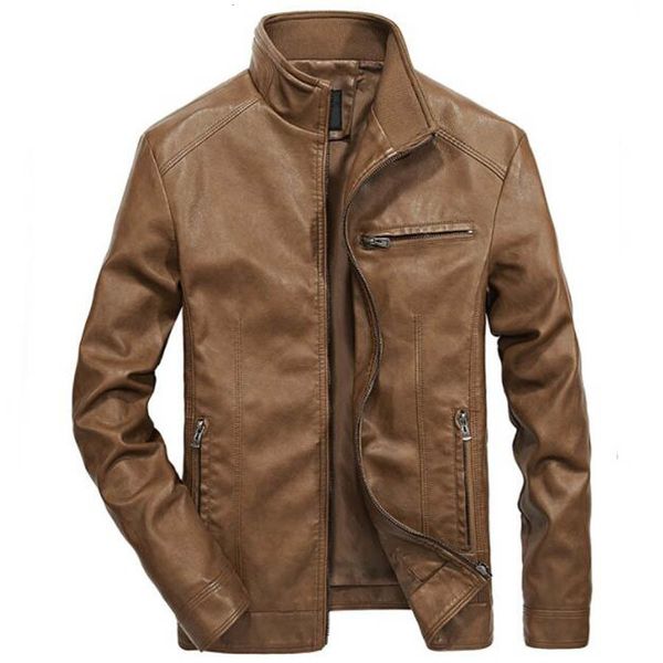 

spring autumn jackets men slim outwear thin windbreaker pu motorcycle leather jacket coats size 5xl dropshipping c19041001, Black;brown