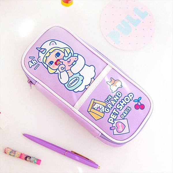 

bentoy девушки косметические случаи holder milkjoy unicorn красоты макияж сумка student пенал лучшее качество симпатичные япония корея pen b