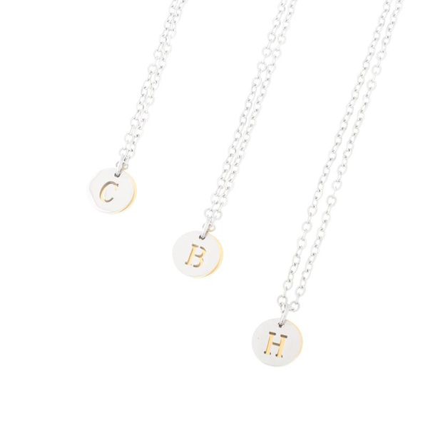 

fashion gold/silver initial necklace letter/alphabet stainless steel necklace name jewelry for women accessories girlfriend gift
