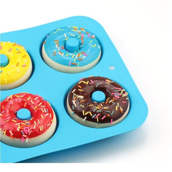 

sile donut mold baking pan non-stick baking pastry chocolate cake dessert diy decoration tools bagels muffins donu jllyfx