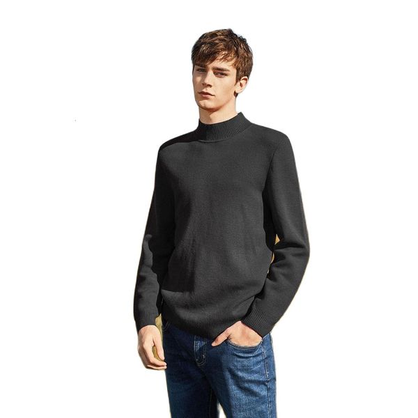 

semir high neck men wool 2020 winter new korean trend bottoming man white sweater