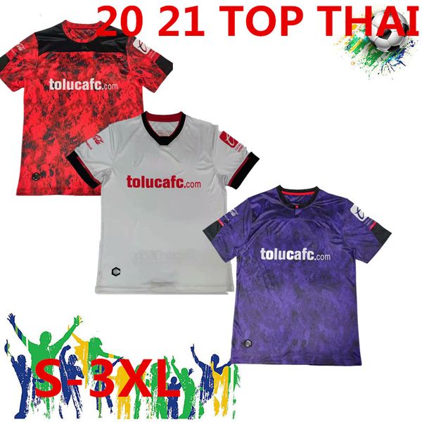 

s-3xl 2021 toluca cd soccer jersey football shirts miguel maillot de foot home away third jersey thai, Black;yellow