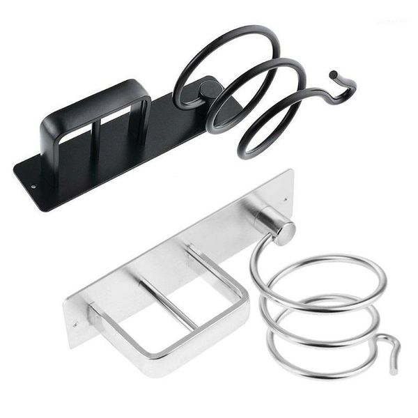

aluminum wall mounted hair dryer rack storage organizer hair straightener holder1