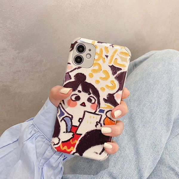 

silk cartoon girl is suitable for huawei mate30pro mobile phone case p40por package nova5pro anti drop novo6 personality nove7 minority