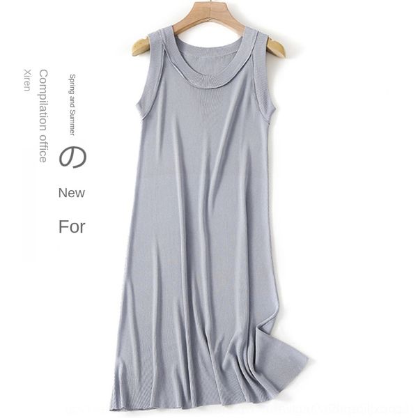 

act4t yangmei dress skirt celebrity vest sleeveless summer long temperament vest store round neck knitted dress base inner online rylbu, Black;gray
