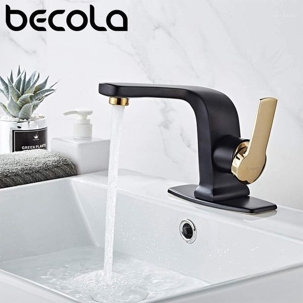

bathroom sink faucets becola modern basin faucet black chrome brass vanity mixer tap deck mounted & cold water faucet1