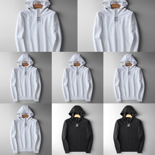 

l85ud loose high collar hoodie hooded men's 2020 new autumn and winter youth wear hoodie to trend white pk2l5, Black