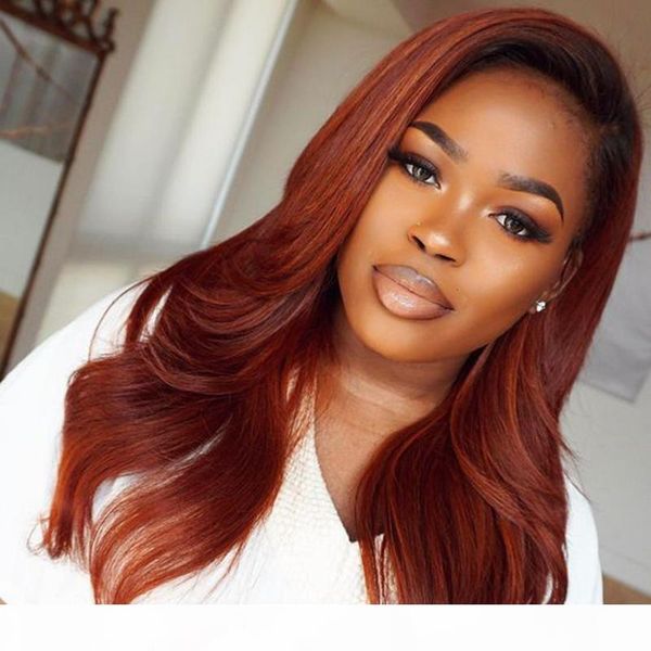 

dark auburn 1b 33 human hair extensions ombre color 33 weave 3 bundles with 4x4 lace closure straight brazilian virgin hair pre-colored, Black;brown