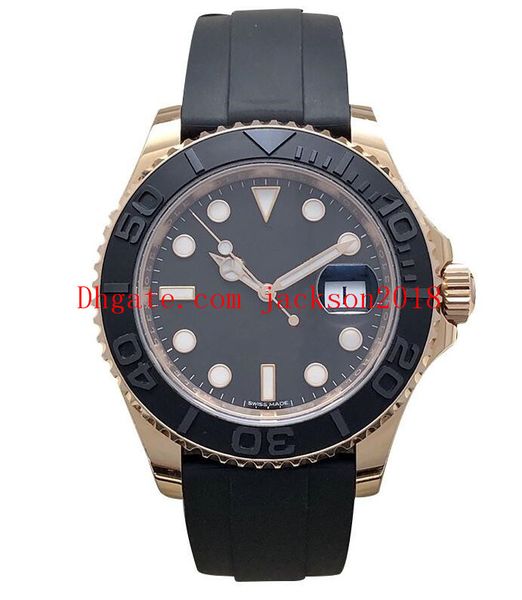 

original boxes luxury men's watches 116655 126655 40mm black dial rubber stap mechanical automatic steel bezel fashion wristwatches, Slivery;brown
