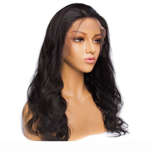 

бразильские волосы человек бразильская 13 * 4 корпус wave 360 ​​lace фронтальная парик 150% плотность фронта шнурка человеческих волос парик, Black;brown