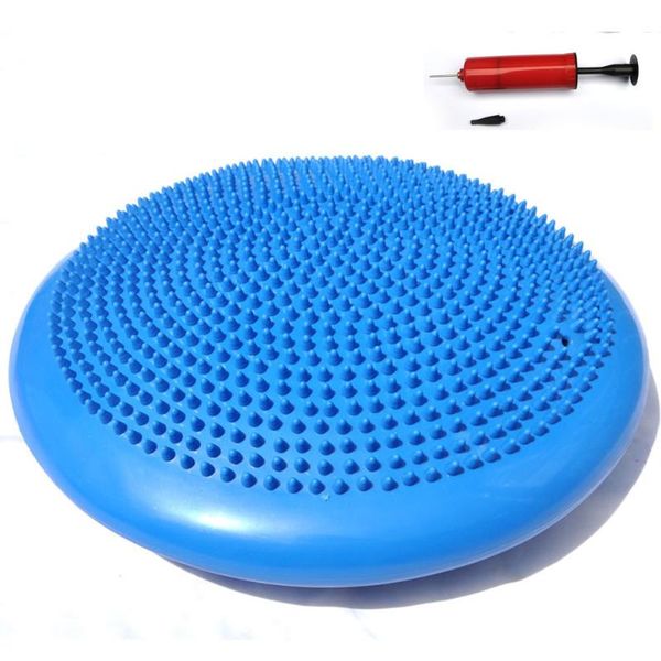 

new 34cm durable universal inflatable yoga wobble stability disc massage cushion mat yoga exercise fitness massage ball