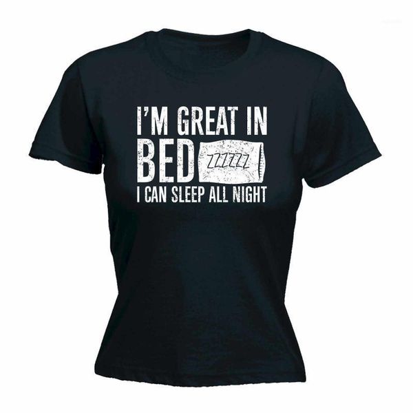 

men's t-shirts im great in bed i can sleep all night womens t-shirt pillow funny mothers printed t shirt women summer female1, White;black