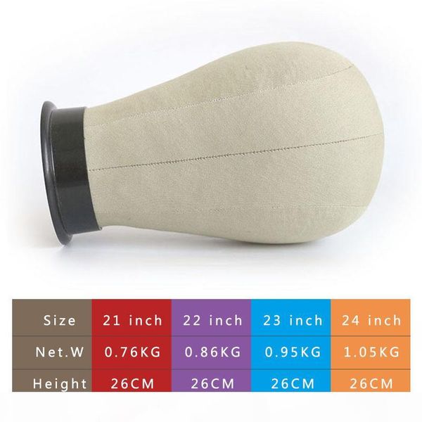 

factory wholesale 21''- 24'' 100% crok canvas head for making wig display mannequin head, White