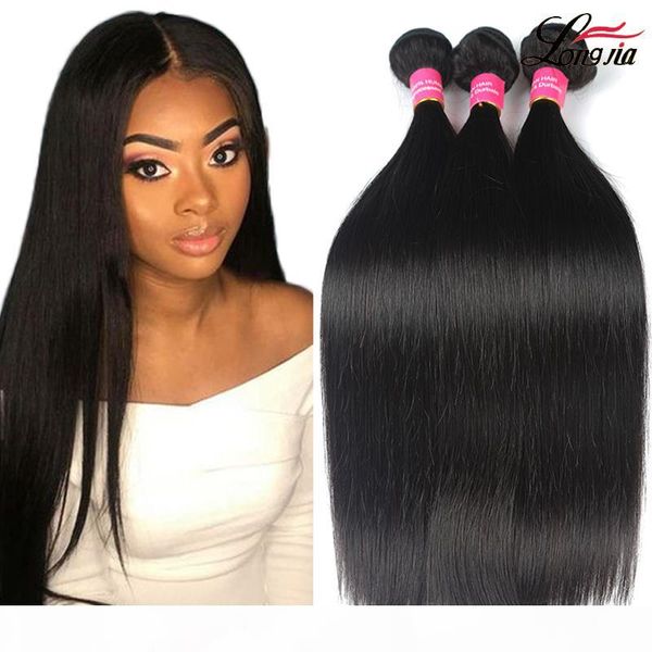

wholesale brazilian straight human hair bundles unprocessed brazilian peruvian malaysian virgin haiir straight wet and wavy brazilian hair, Black