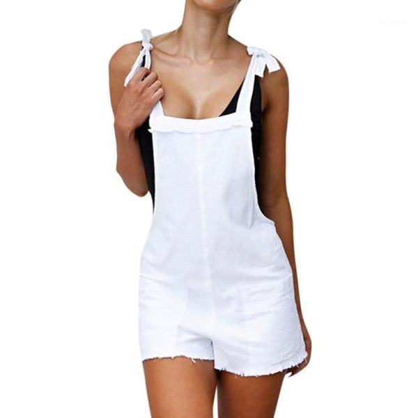 

ostrich high waist denim women suspender trousers summer lady female jumpsuit loose casual short jeans feminino d23351, Black;white