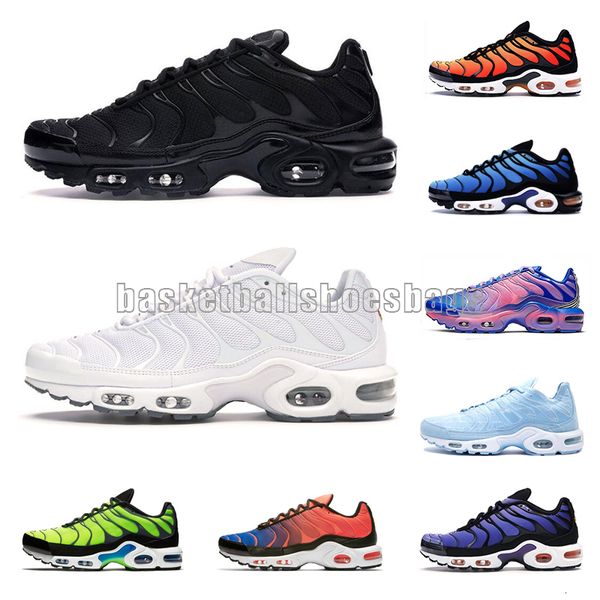 

mens tn plus se running shoes trainers og triple black white psychic hyper blue voltage purple pimento yellow bright men sports sneaker
