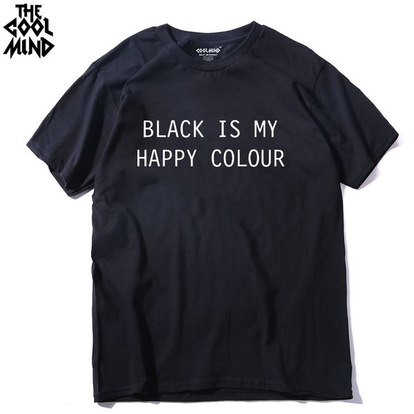 

the black is my happy colour letter printed black o neck printing fashion for tee sport hooded sweatshirt hoodie men t shirt
