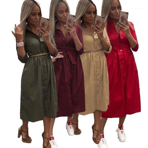 

casual dresses 2021 autumn suit-dress sleeve skirt dress1, Black;gray