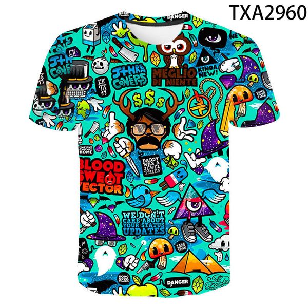 

art graffiti 3d boy girl printed cool 3d print shirts comics humor kawaii men clothing