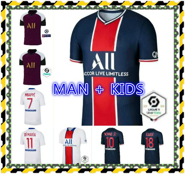 

maillot paris jersey 2021 paris soccer jersey mbappe icardi gana verratti 20 21 футбольная рубашка мужчины детский комплект maillot de oher, Black;yellow