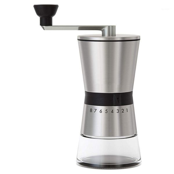 

new manual coffee grinder conical ceramic burr portable hand crank mill 304 stainless steel1