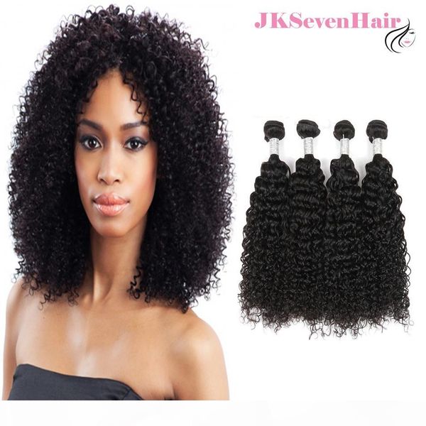 

100% virgin brazilian human hair extensions 4pcs 10a grade curly wave peruvian indian malaysian remy hair weaves, Black