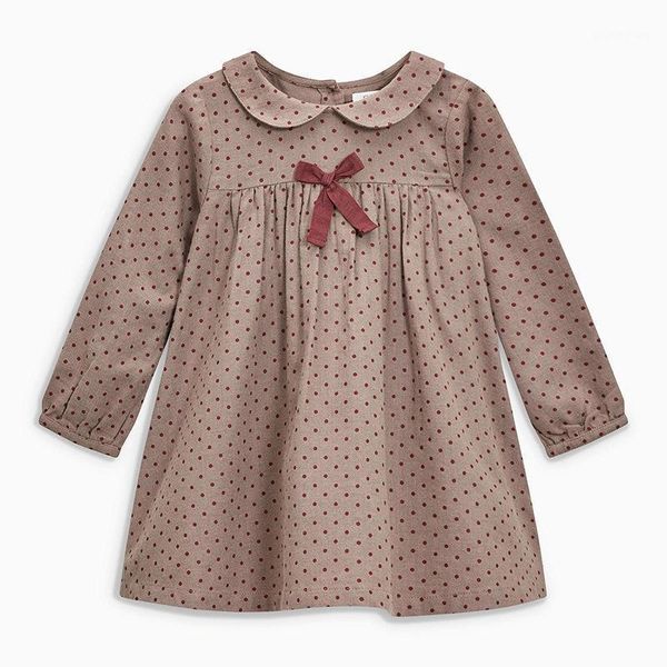

little maven 2-7years 2020 autumn wave point dresses for girls toddler baby girls dress children kids dress fall clothing1, Red;yellow